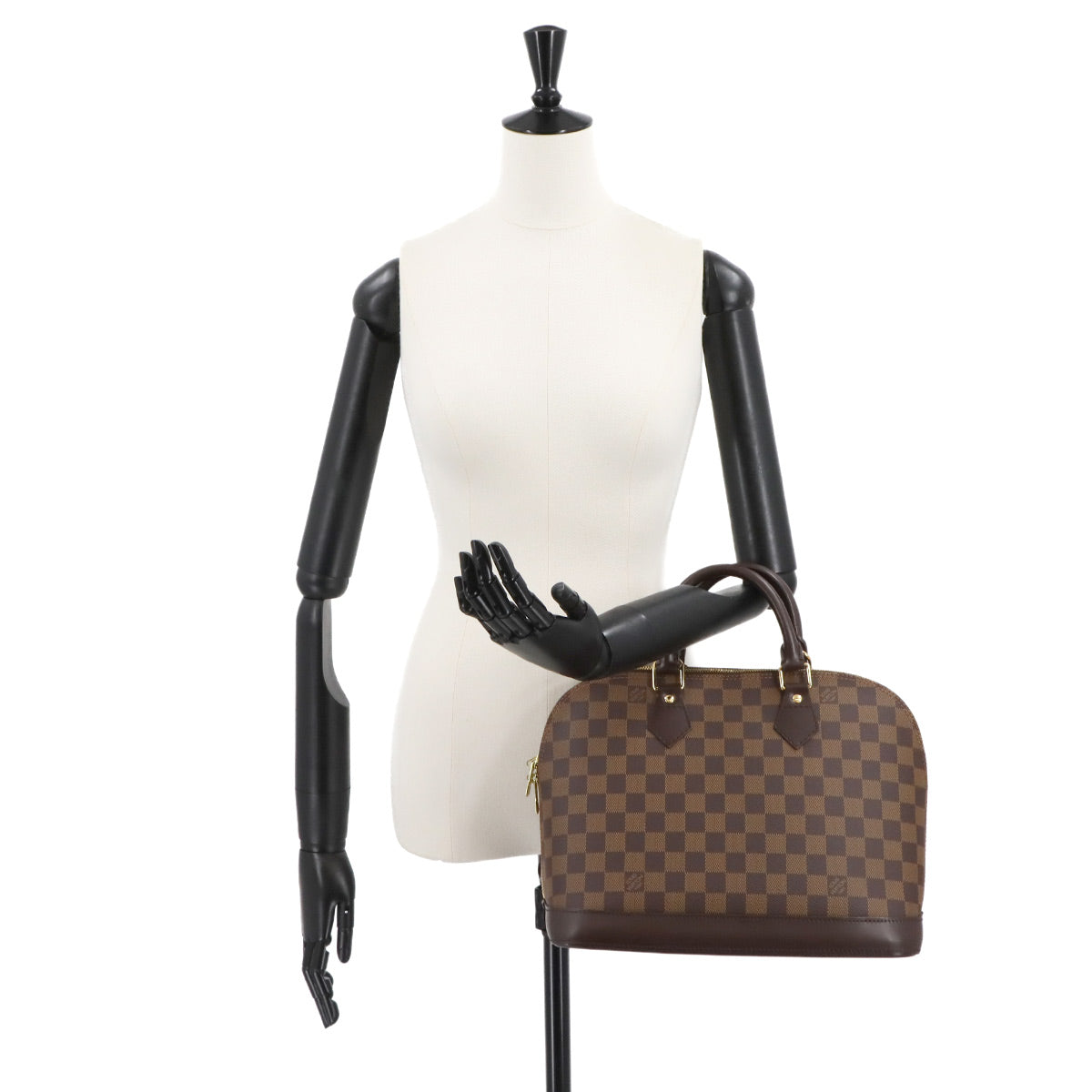 Damier Alma PM Hand Bag Ebene Brown N51131 Purse