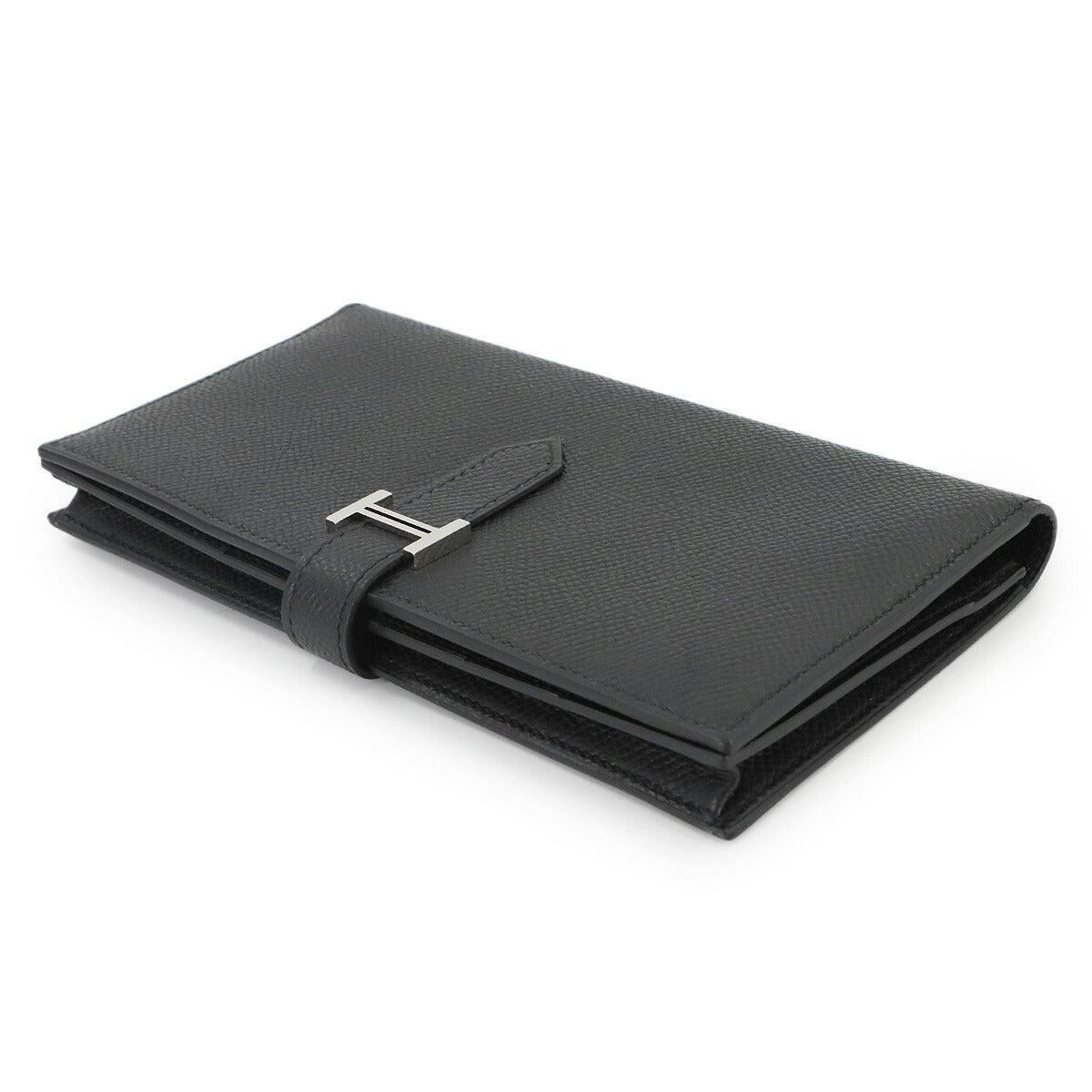 Bearn Soufflet Long Wallet Epsom Black Purse