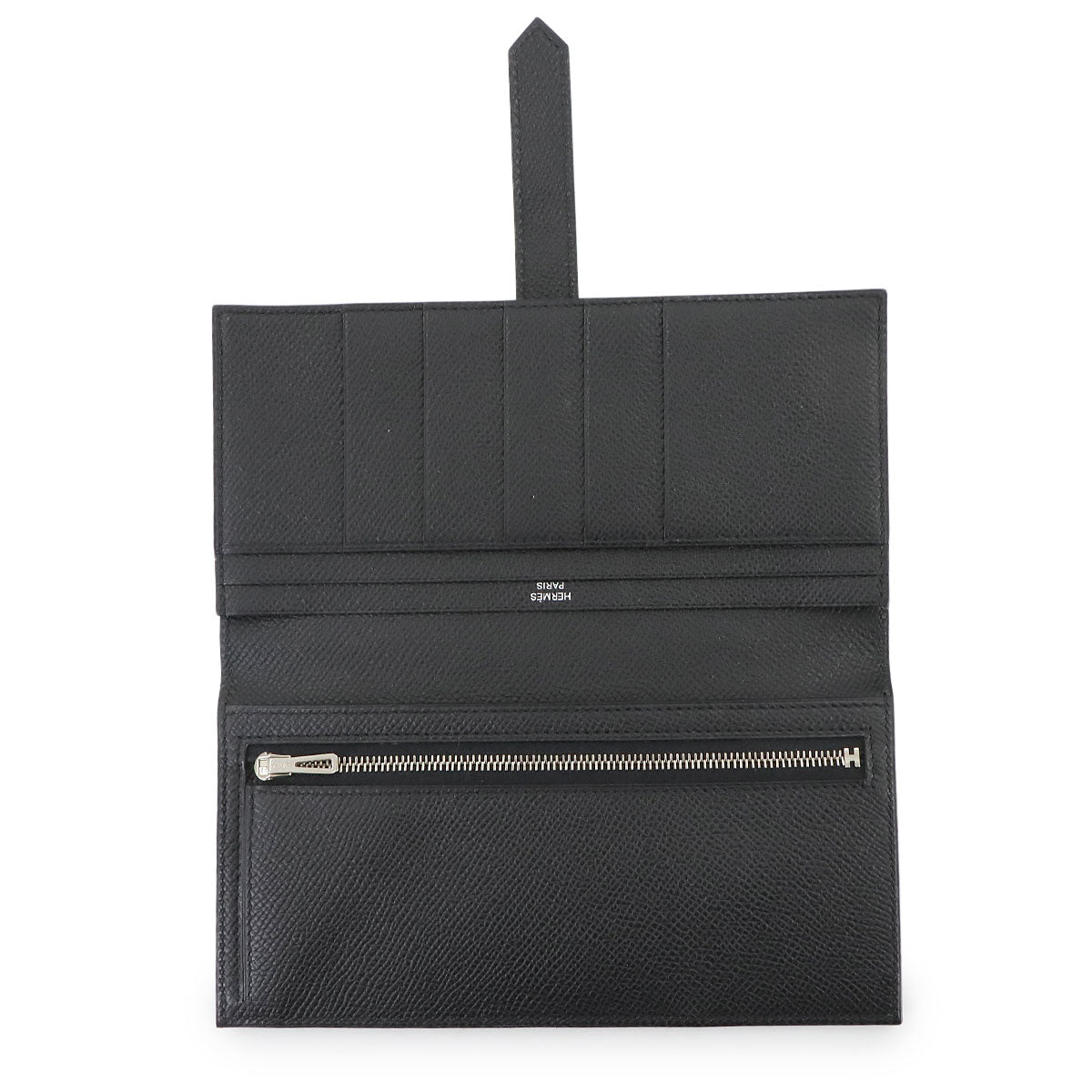 Bearn Soufflet Long Wallet Epsom Black Purse