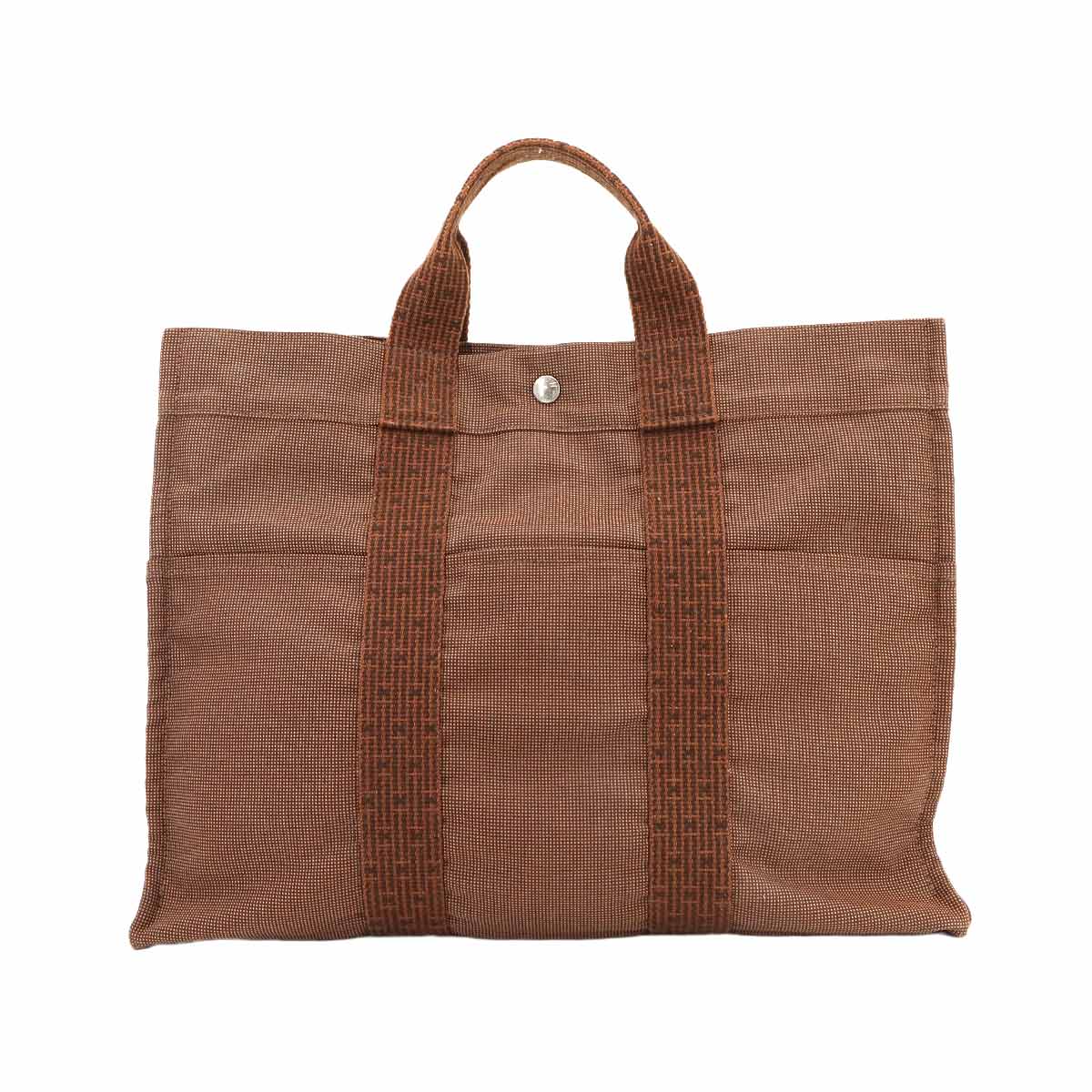 Herline Tote MM Bag Canvas Brown Unisex Purse