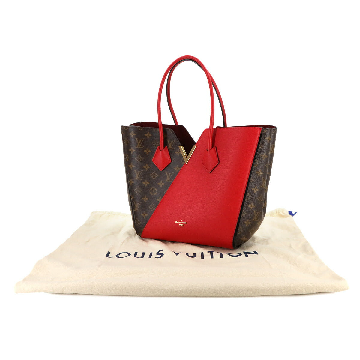 Monogram Kimono MM Tote Bag Leather Cerise M40459 Purse