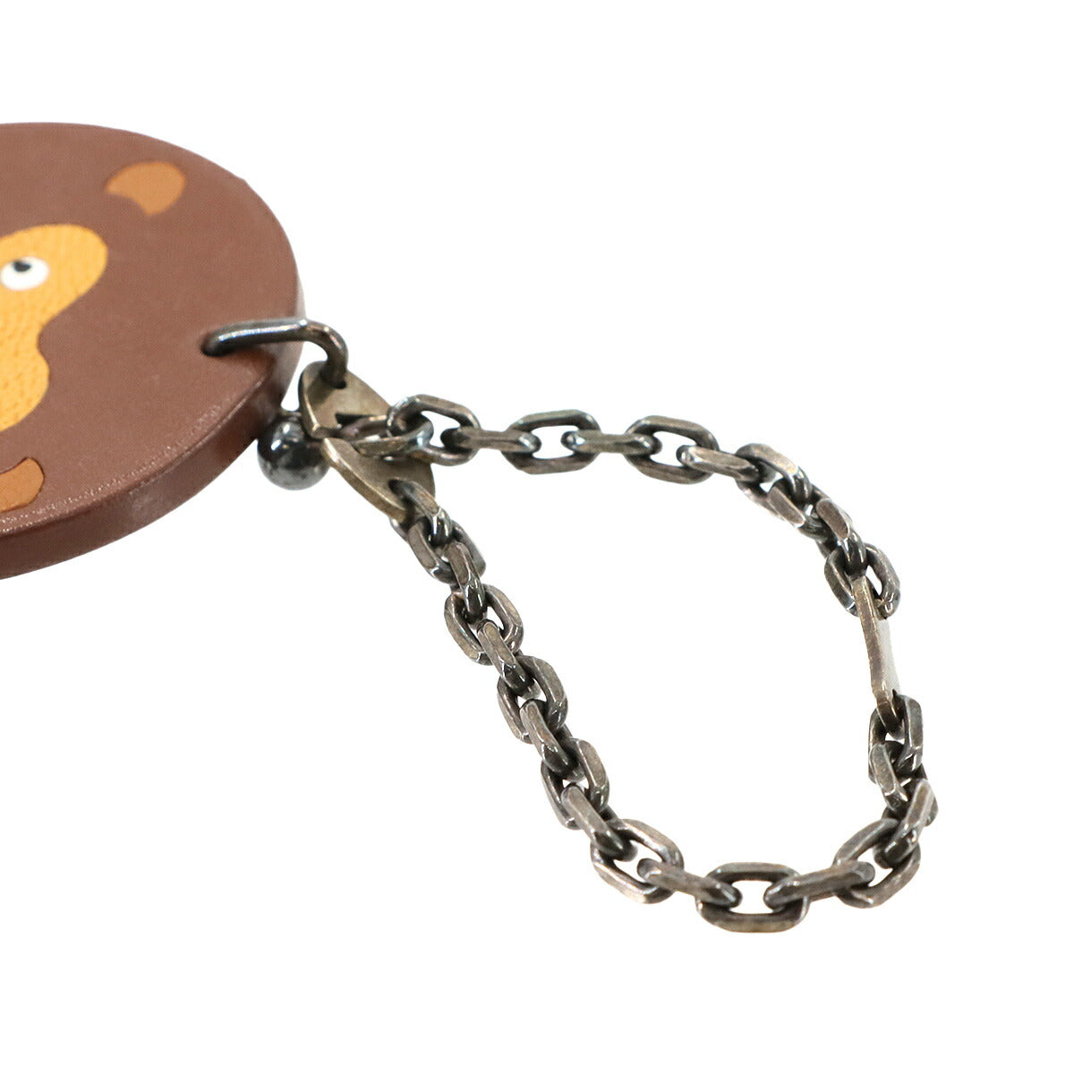 Animal Charm Monkey Leather Brown Accessory