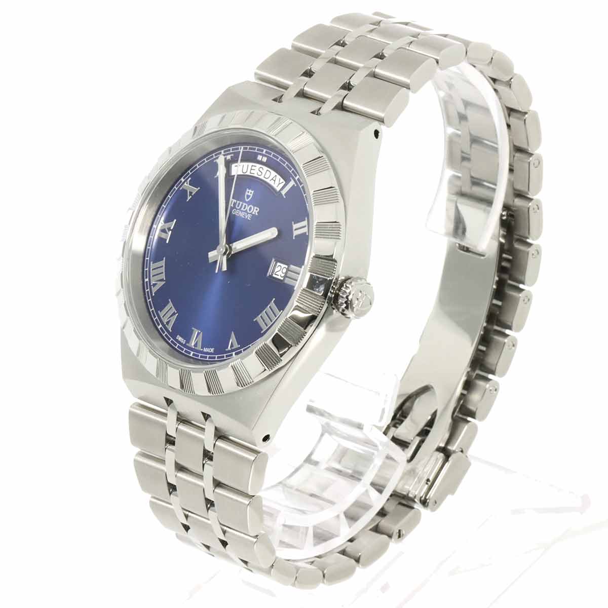 Royal 28600 Automatic Date Blue Dial Mens Watch