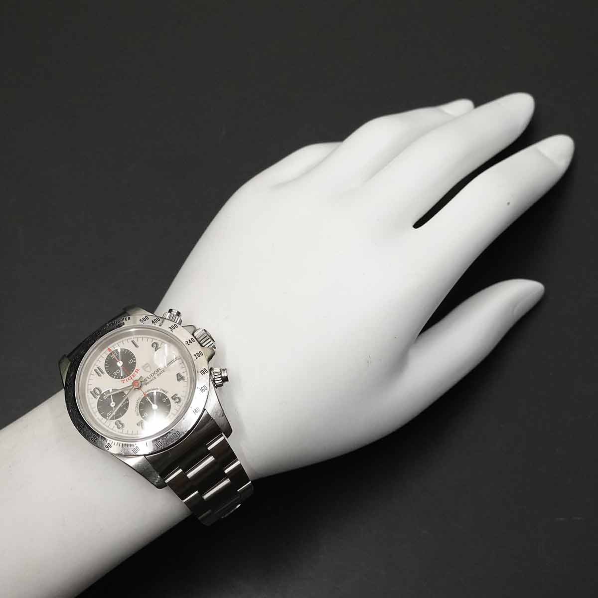 Chrono Time Tiger 79280 Date Automatic cream Dial Mens Watch