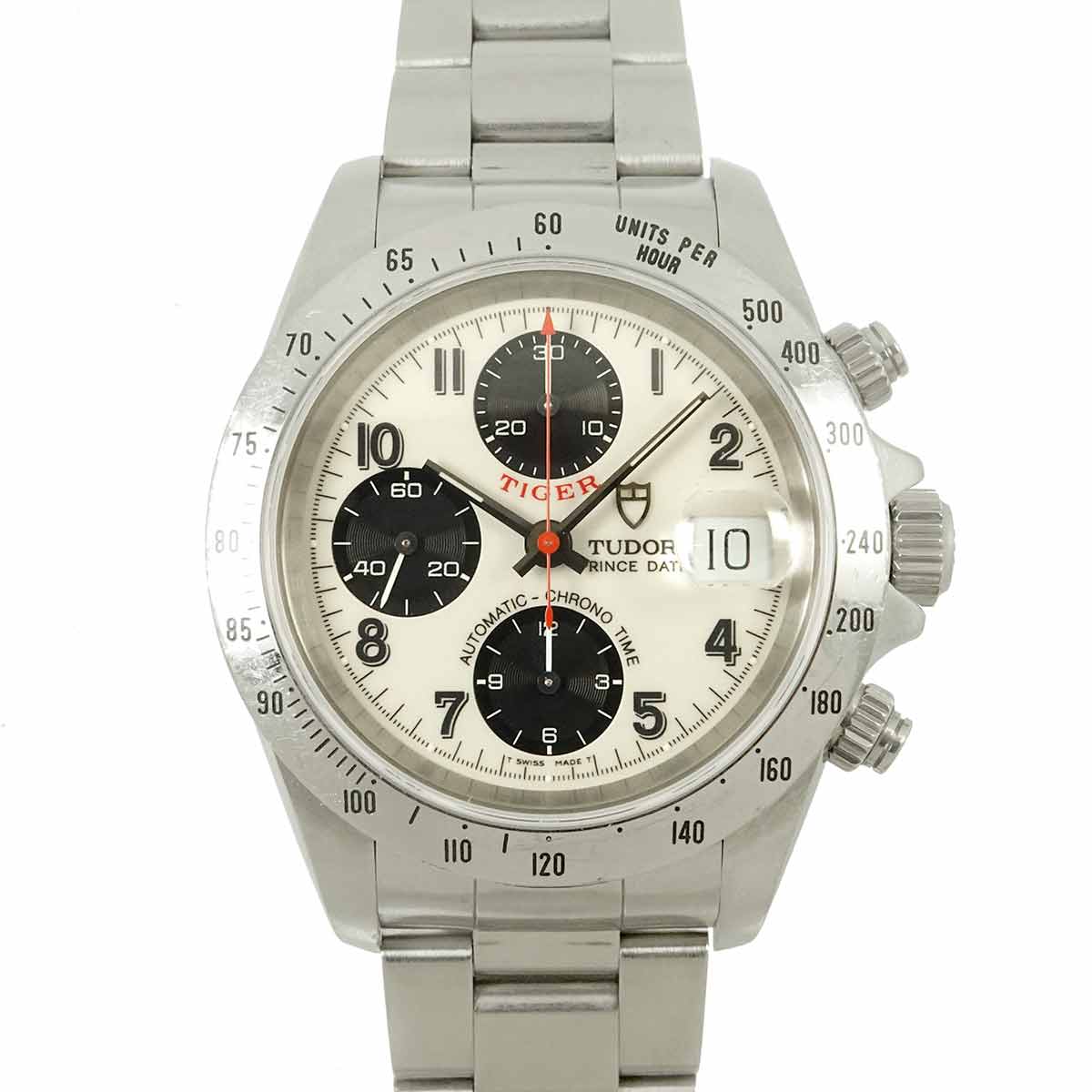 Chrono Time Tiger 79280 Date Automatic cream Dial Mens Watch