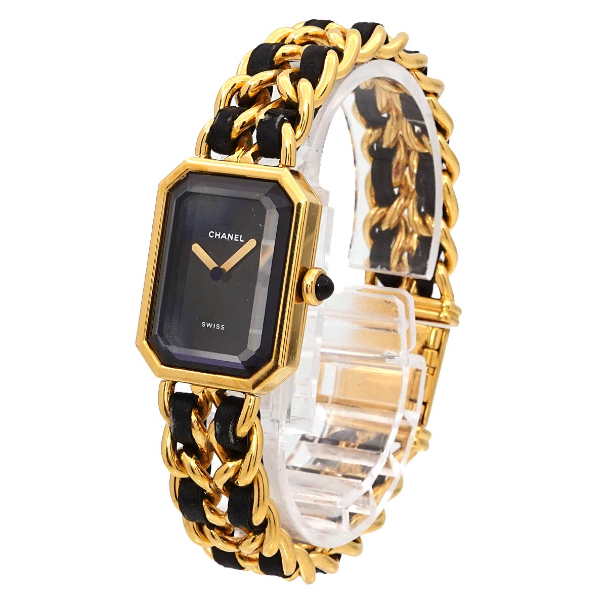 Premiere Size L H0001 Vintage Quartz Black Dial Ladies Watch