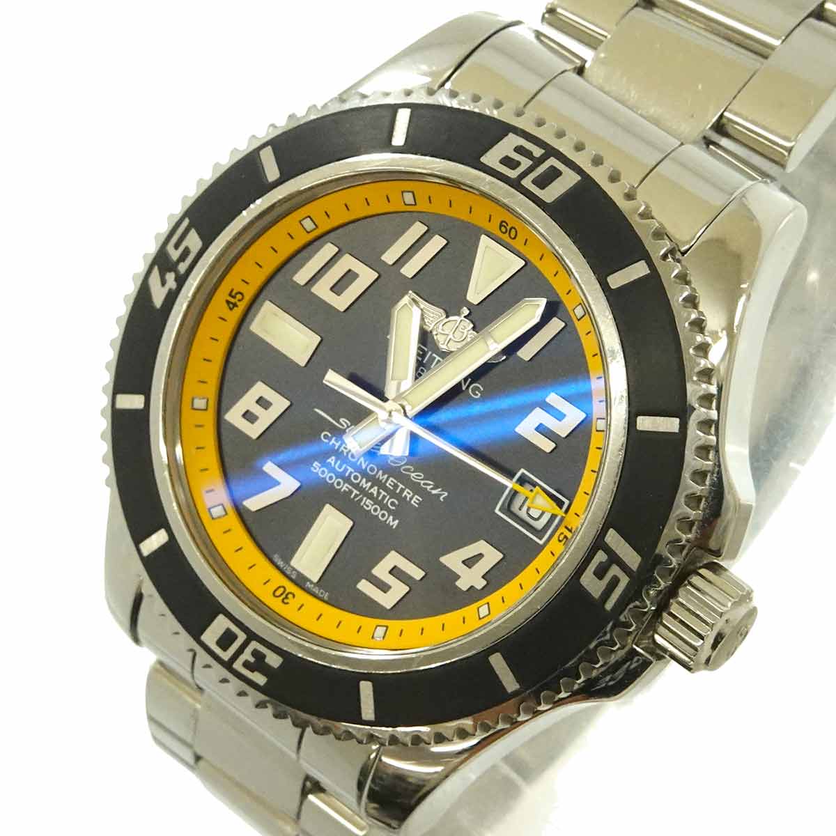 Super Ocean 42 A17364 Date Automatic Black Dial Mens Watch