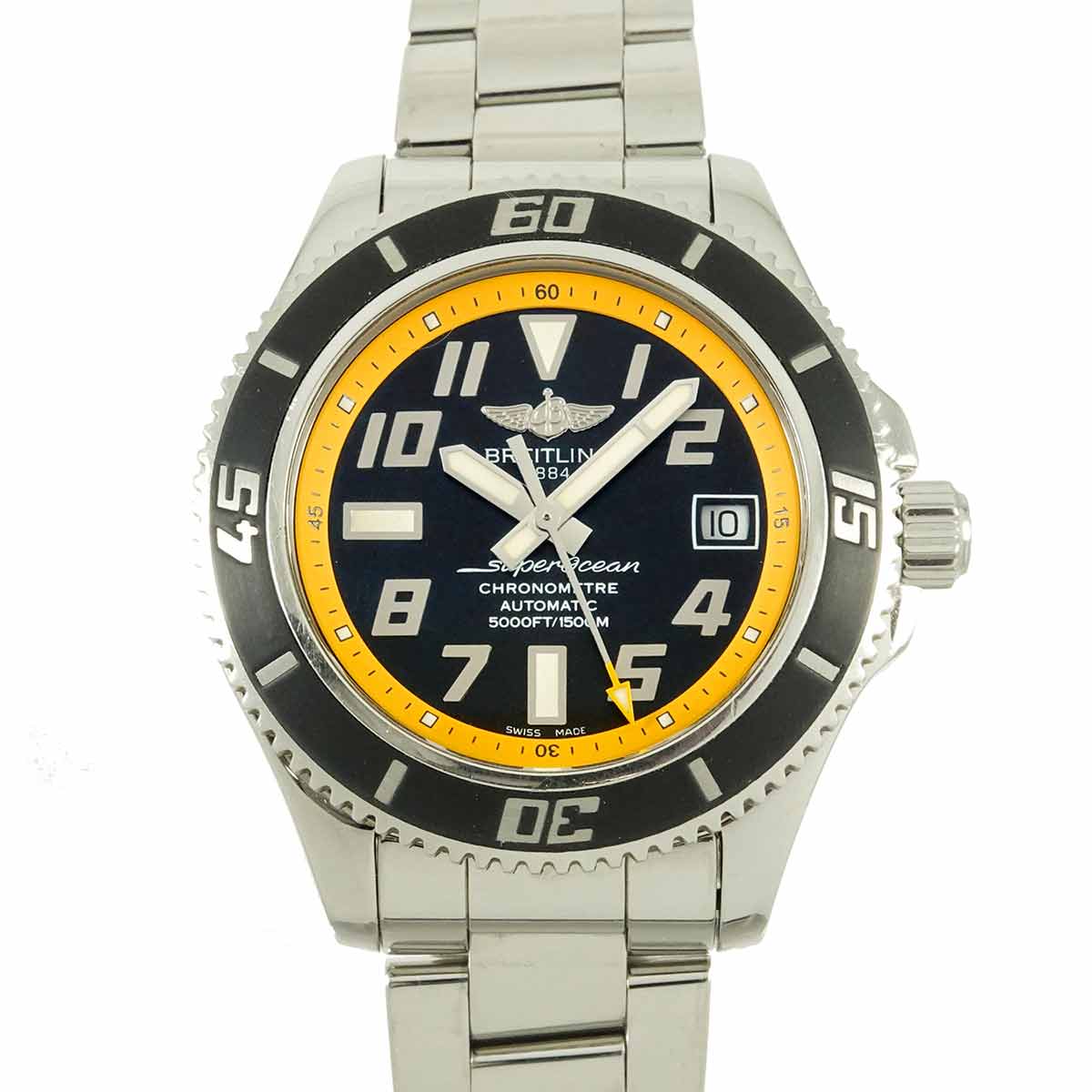 Super Ocean 42 A17364 Date Automatic Black Dial Mens Watch