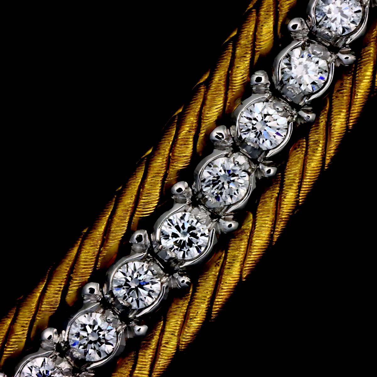 Diamond Necklace 18K WG YG 750