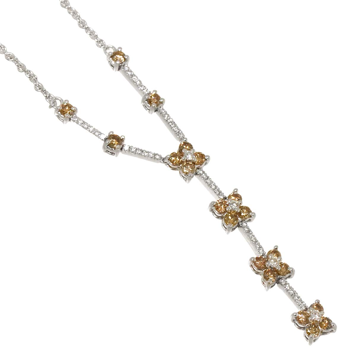 Diamond 1.24/0.30ct Necklace 18K White Gold 750