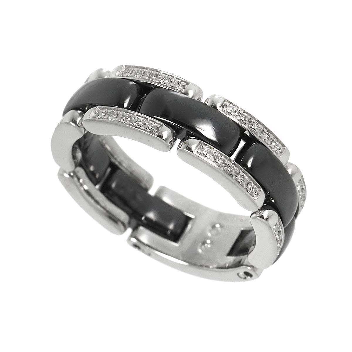 ULTRA MM Diamond Ring Ceramic 18K WG 750 Size60 8.75-9(US)
