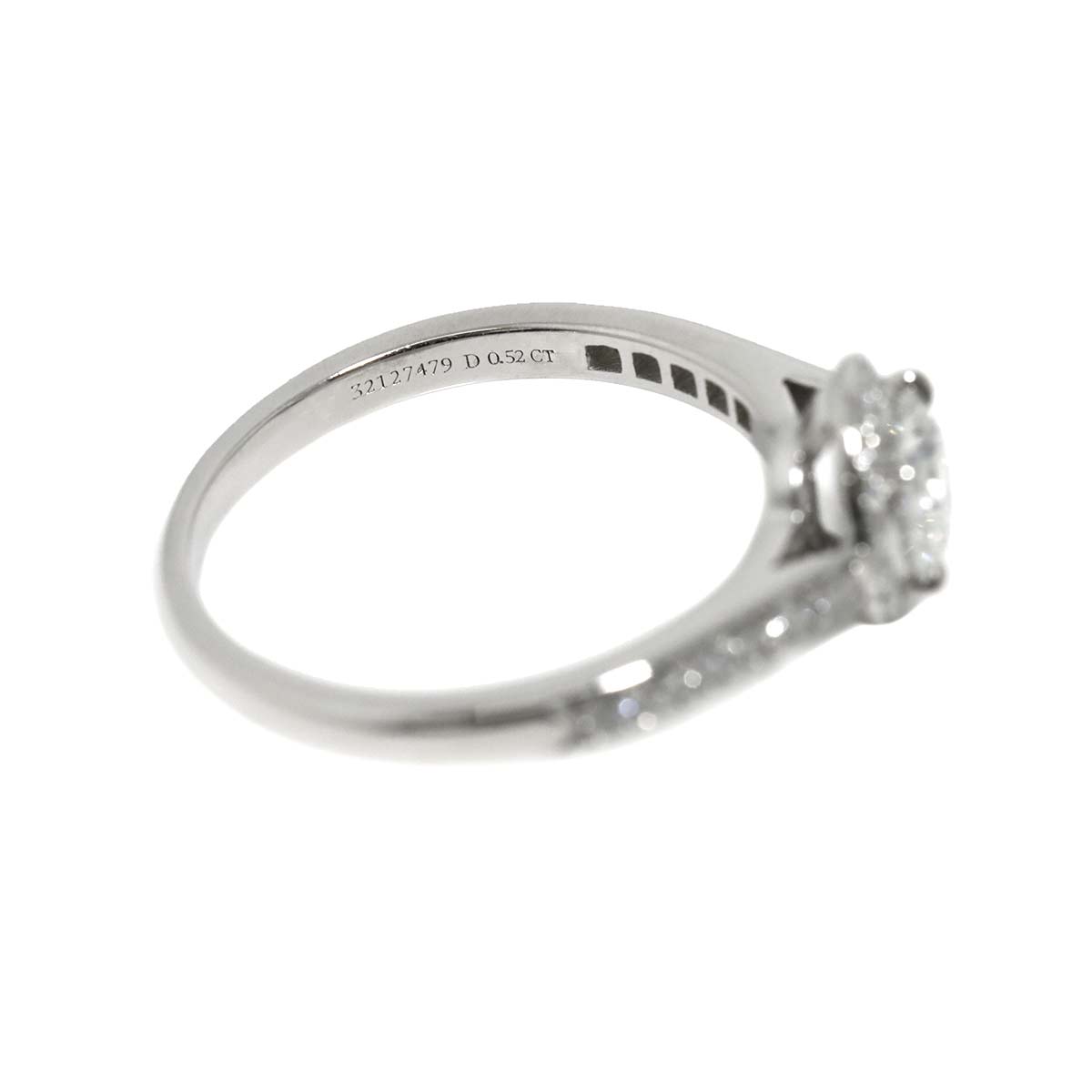 Diamond 0.52ct G/VVS2/3EX Ring Platinum Size5.25(US)
