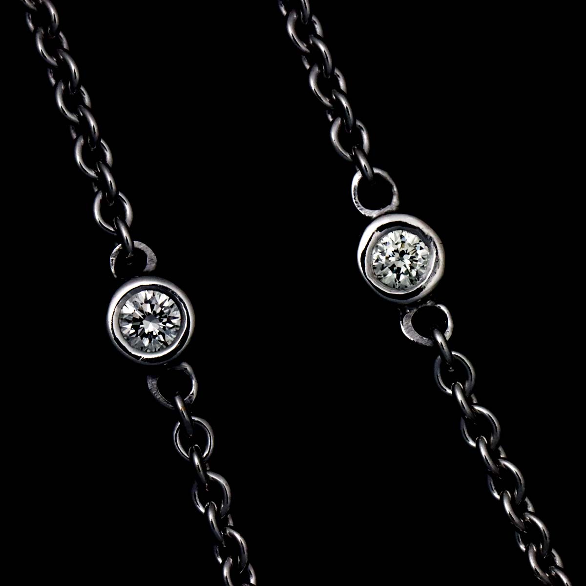 Heart Diamond Necklace 18K WG White Gold 750