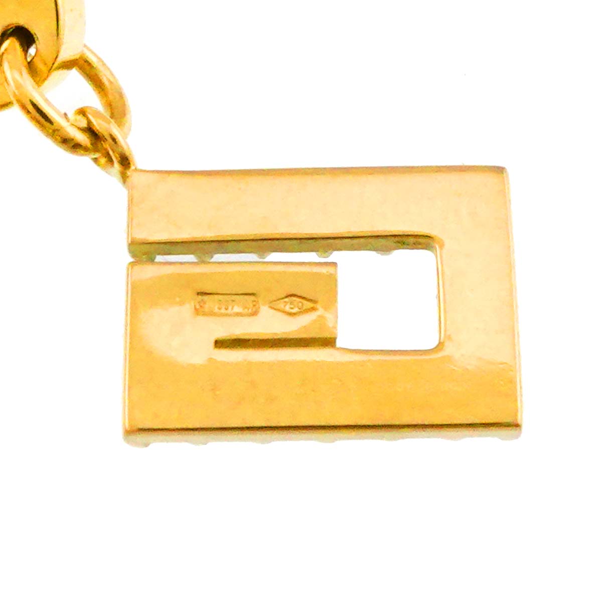 Enamel Turquoise charm Necklace 18K Yellow Gold 750