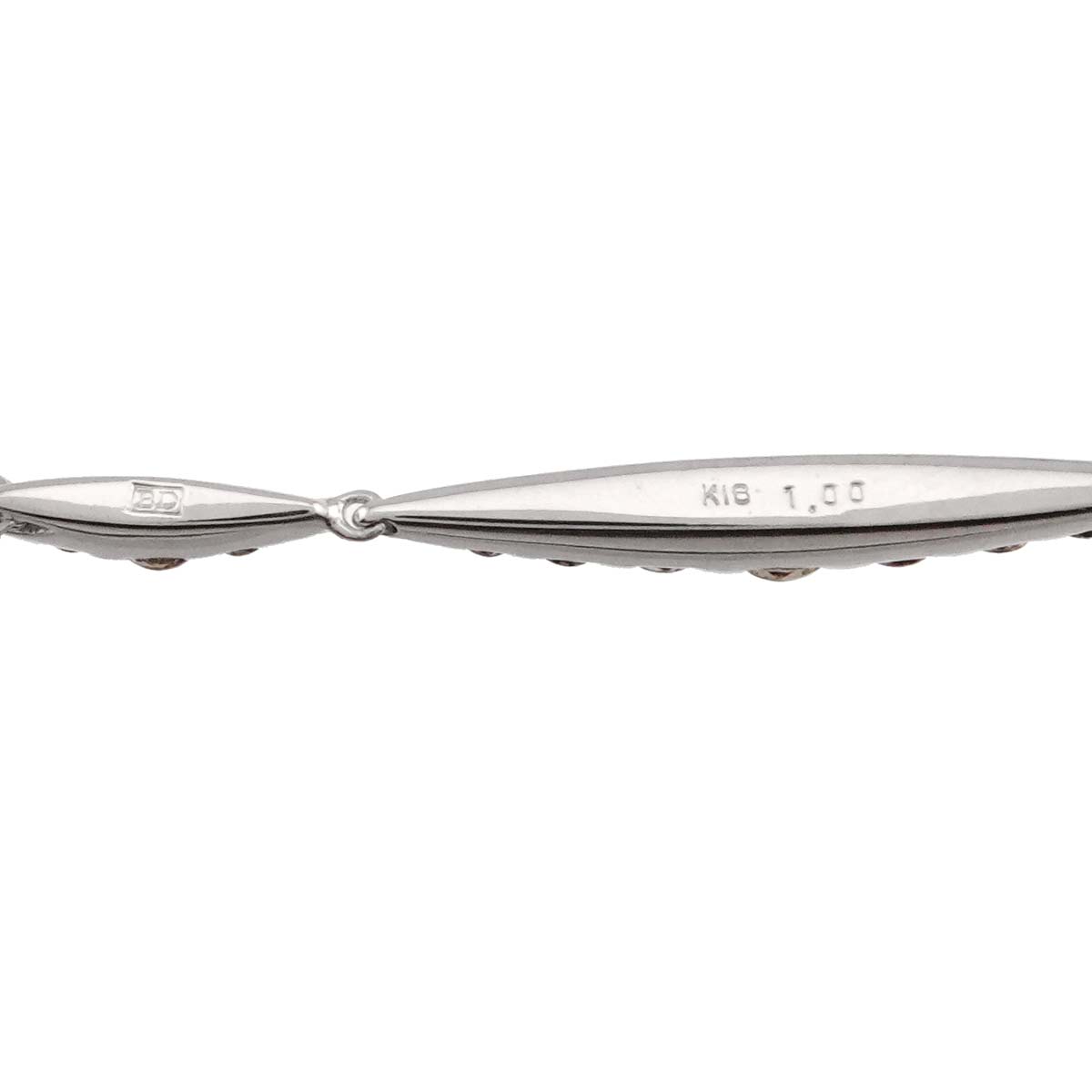 BrownDiamond 1.00ct Necklace 18K White Gold 750