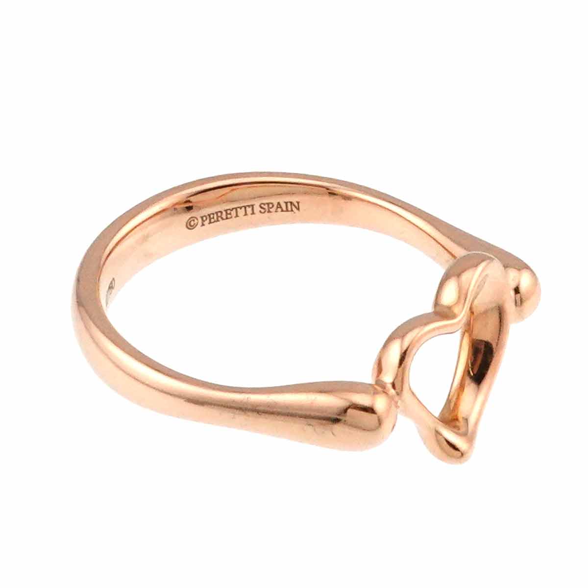 Open Heart Ring 18K Pink Gold 750 size5.5-5.75(US)
