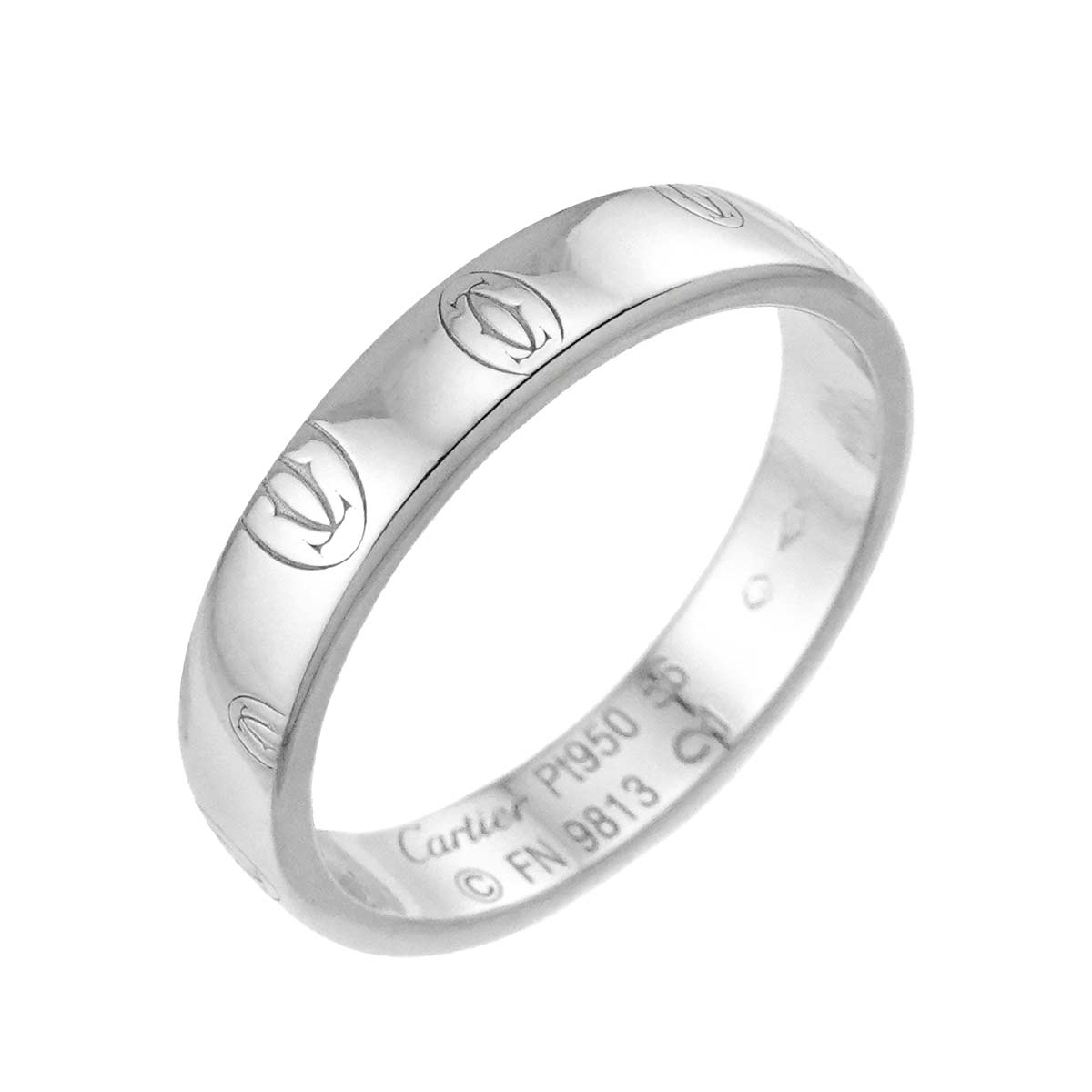 Cartier Happy Birthday Ring Pt Platinum Size56 7.25-7.5(US)