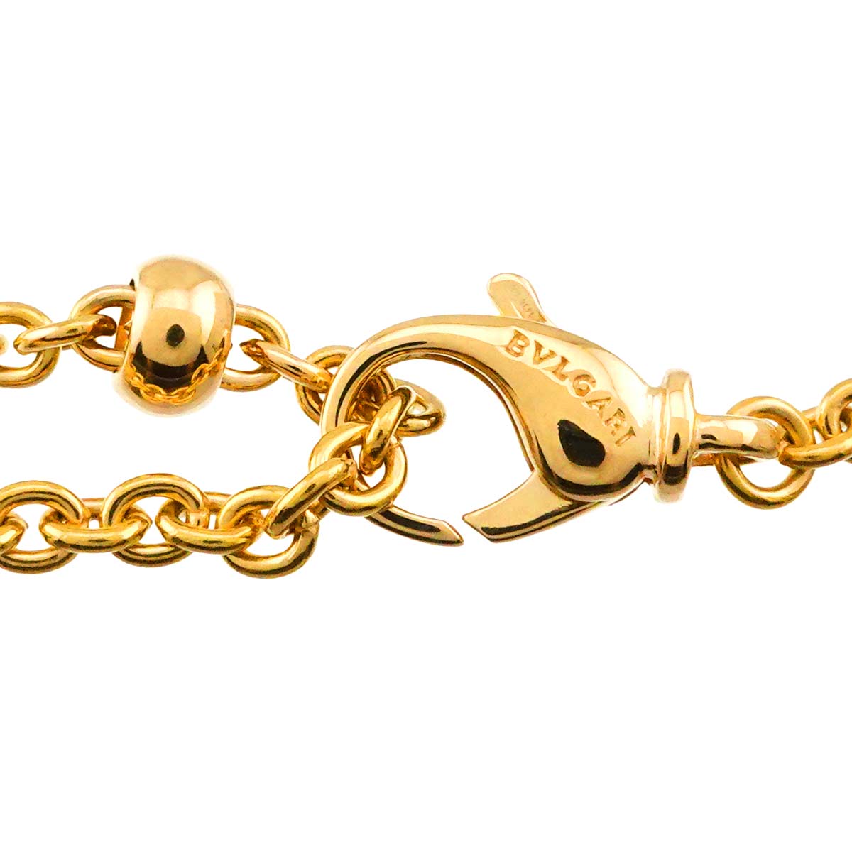 Double logo Pave Diamond Necklace 18K Yellow Gold 750