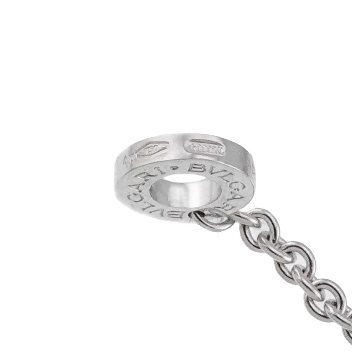 Sapphire Garnet Necklace 18K White Gold 750