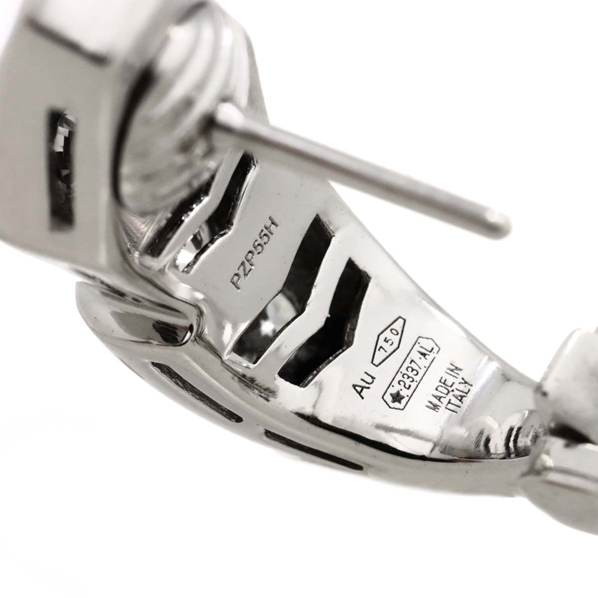 Serpenti Viper Diamond Earrings Pierced 18K White Gold 750