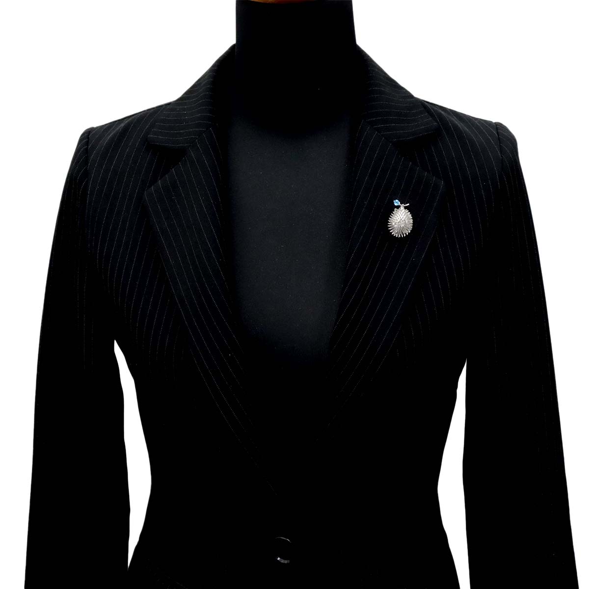 BlueTopaz Diamond 0.12ct Sapphire Necklace 18K WG 750