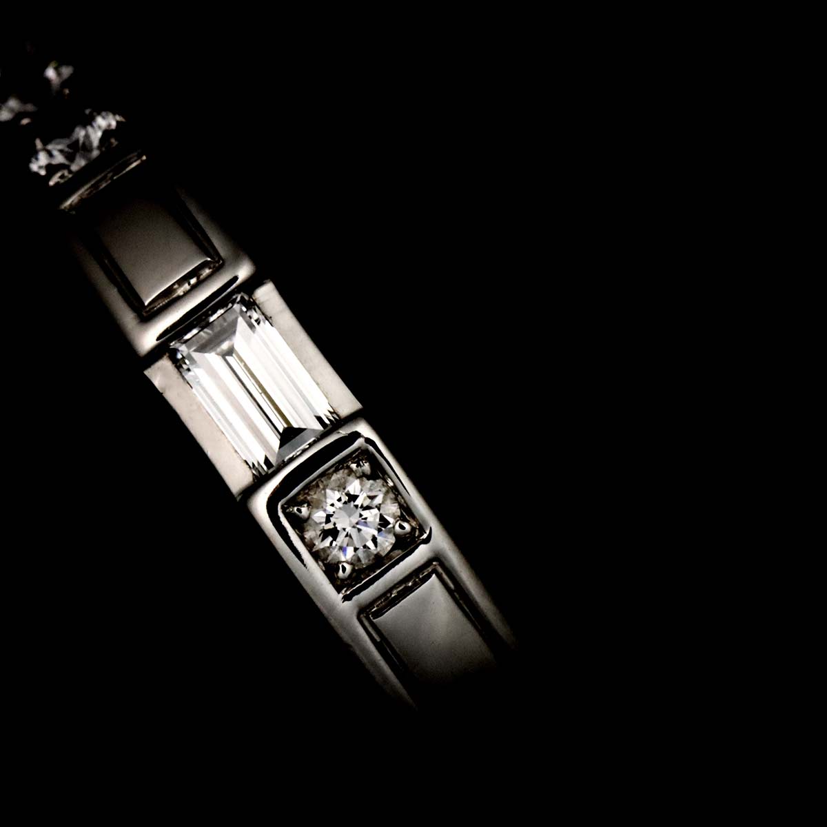 Traffic Diamond Ring Pt Platinum size4.5-4.75(US)