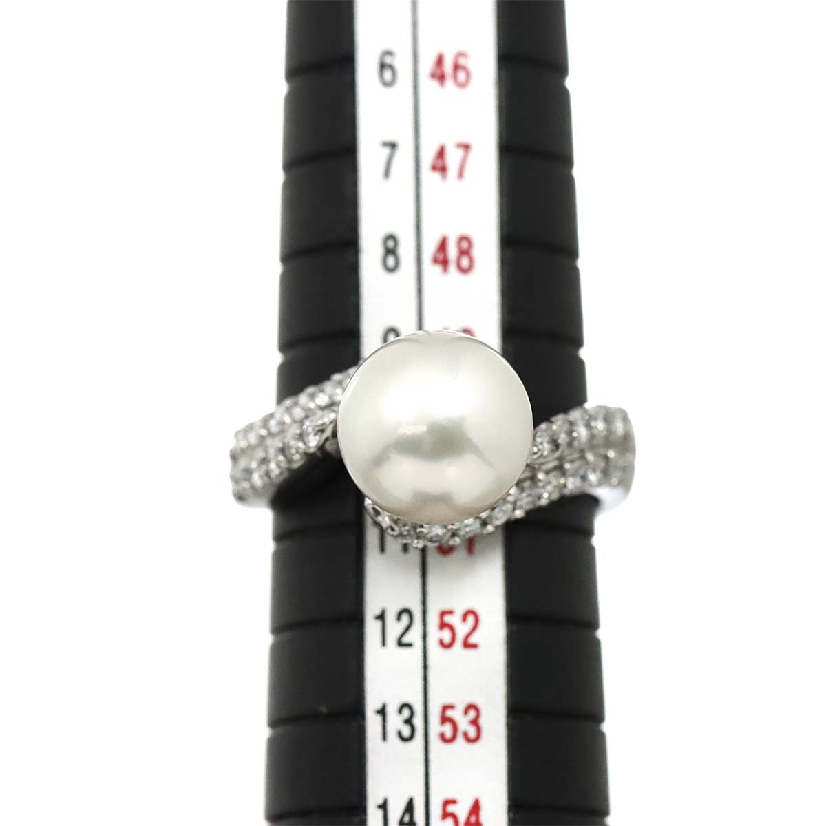 Akoya Pearl 9.2mm Diamond 0.47ct Ring Pt size5.25(US)