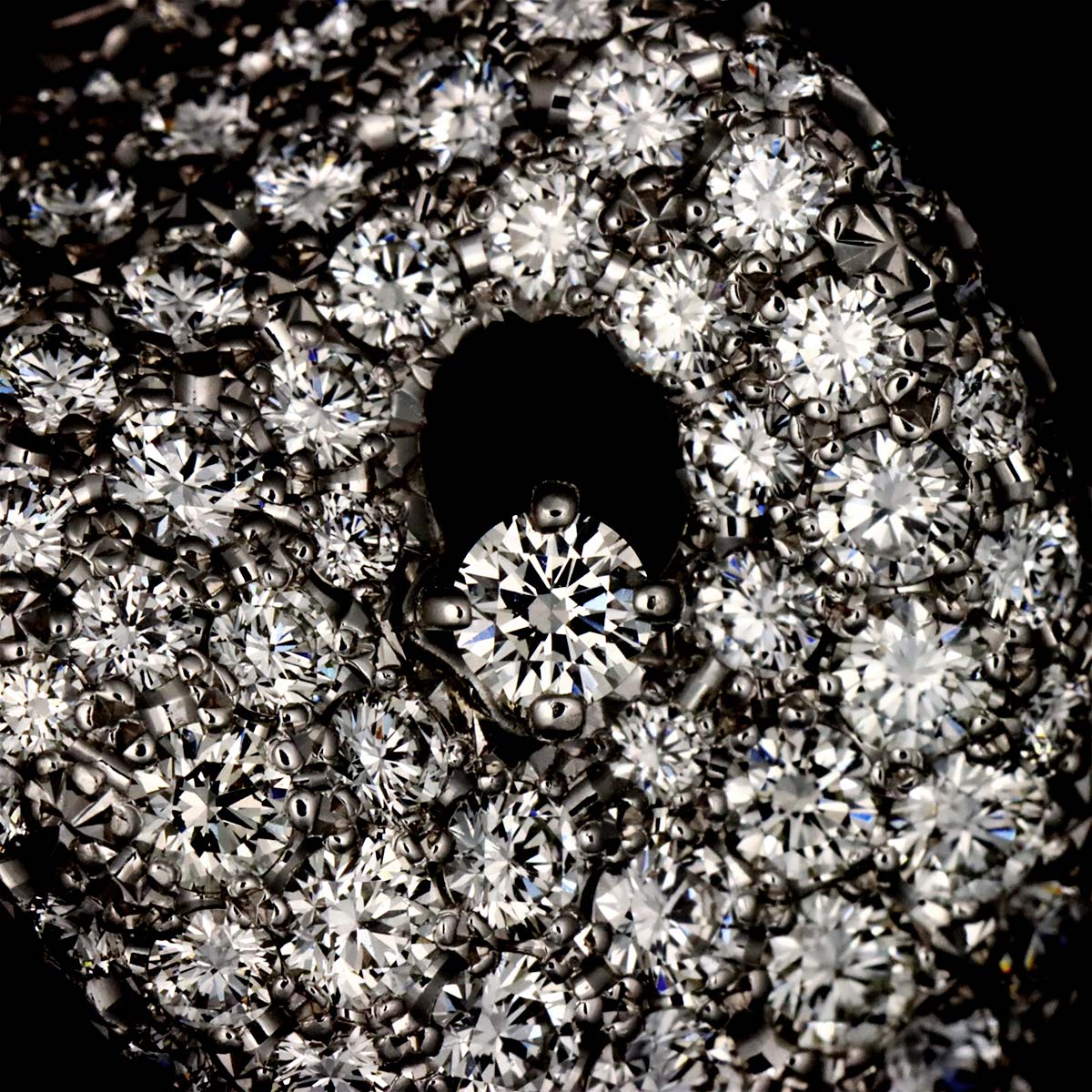 Diamond 1.67ct Ring 18K White Gold 750 Size6-6.25(US)