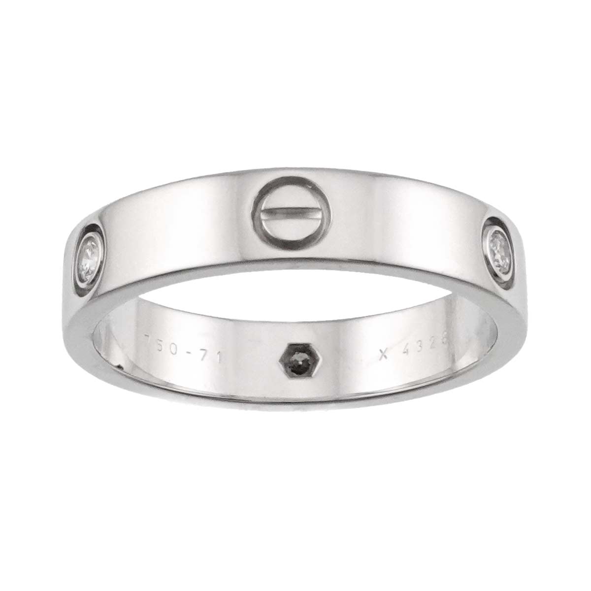 Love Ring Diamond 3P 18K White Gold 750 size71 13.25-13.5(US)