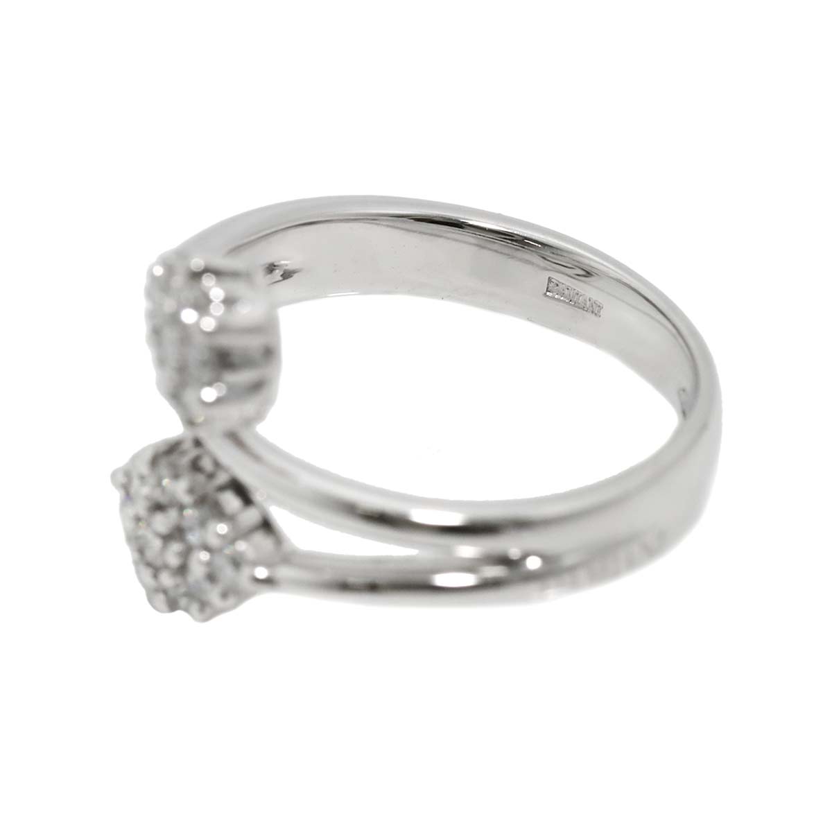Diamond Ring 18K White Gold 750 size5.5-5.75(US)