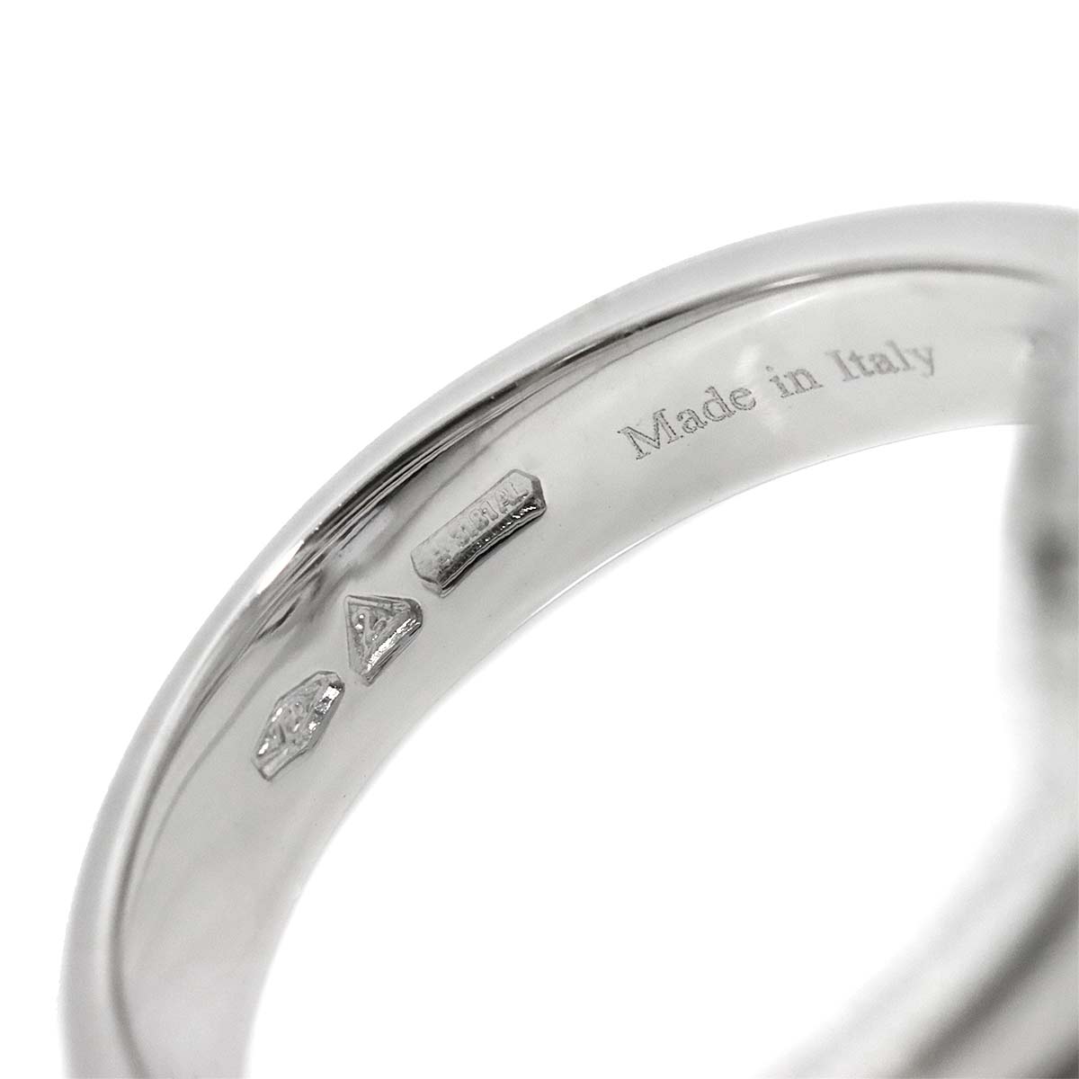 Diamond Ring 18K White Gold 750 size5.5-5.75(US)