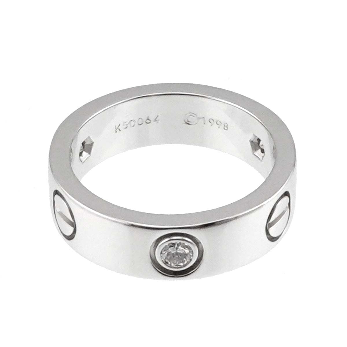 Love Ring Diamond 3P 18K White Gold size51 5.25-5.5(US)