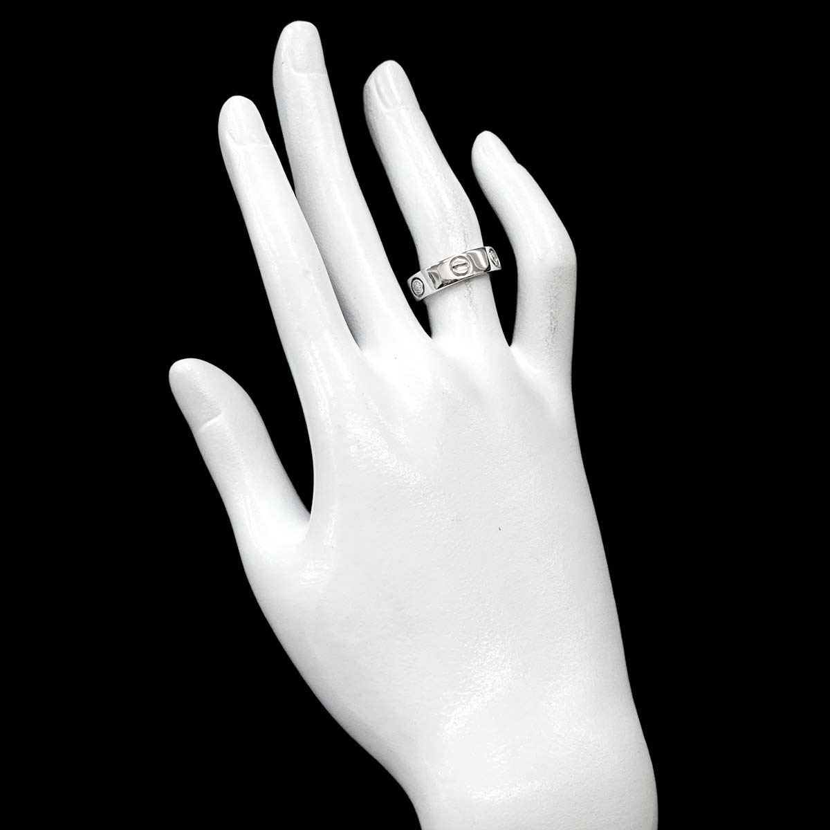 Love Ring Diamond 3P 18K White Gold size51 5.25-5.5(US)