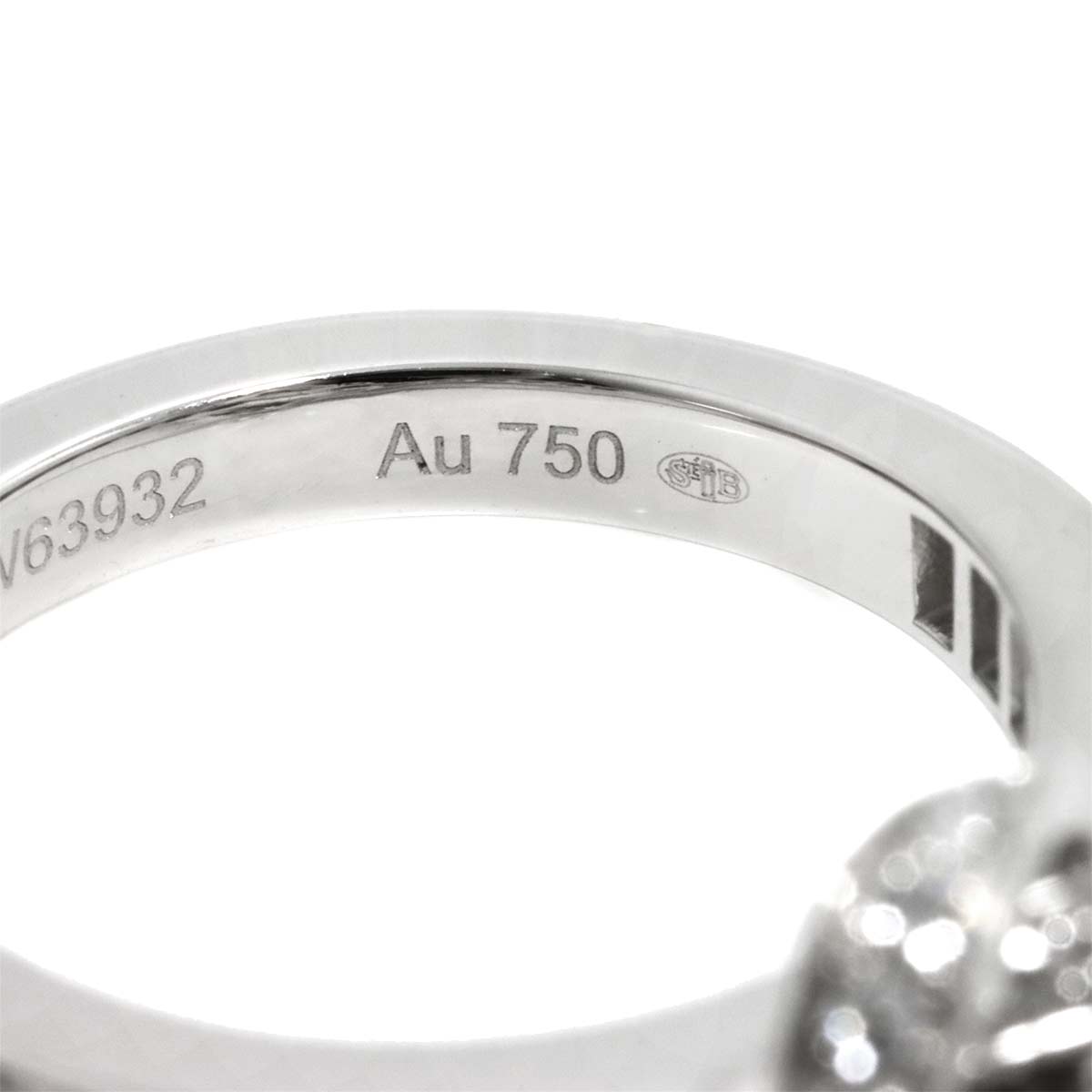 Pivoine Diamond Ring 18K WG 750 Size48 4.5(US)