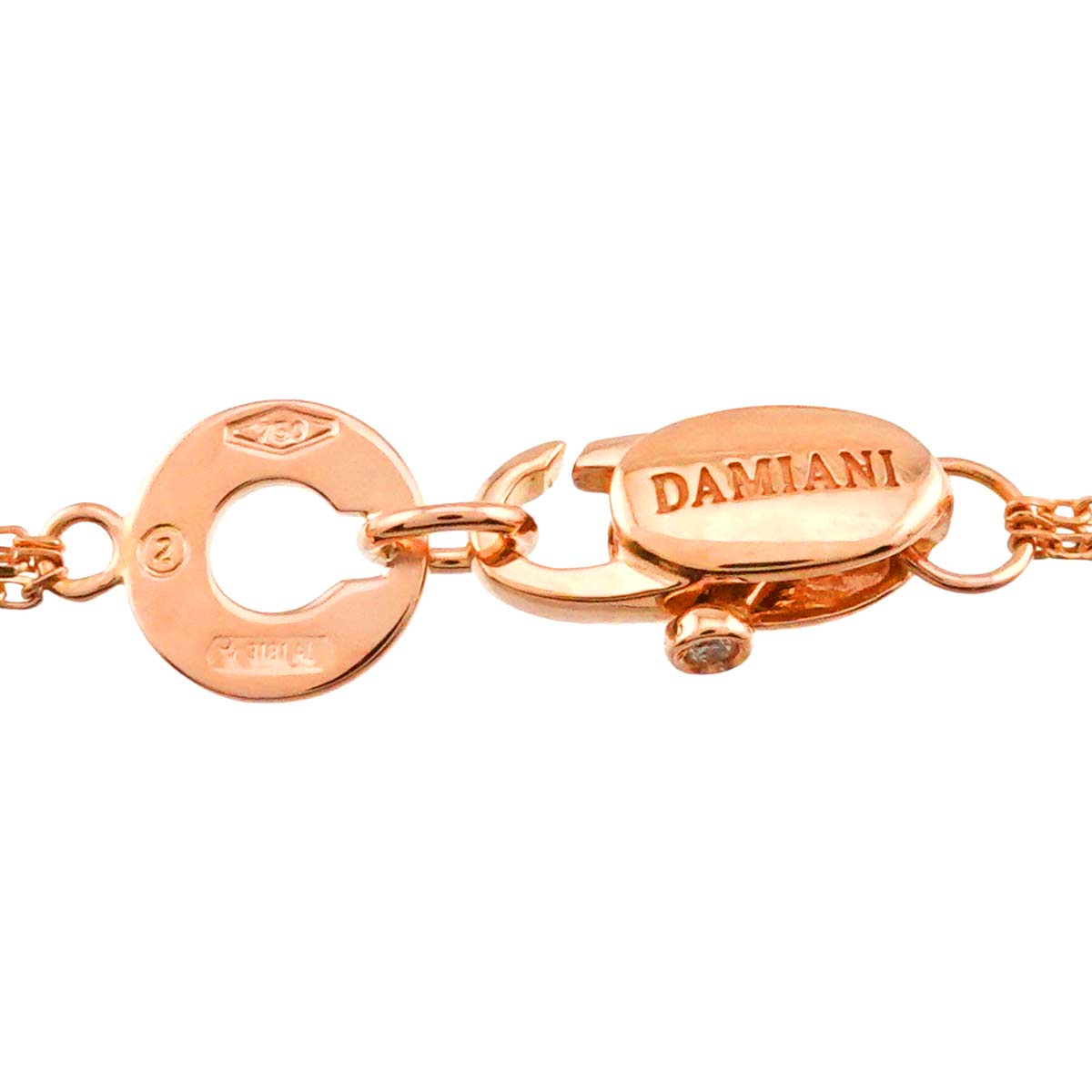 Diamond Necklace 18K WG PG 750