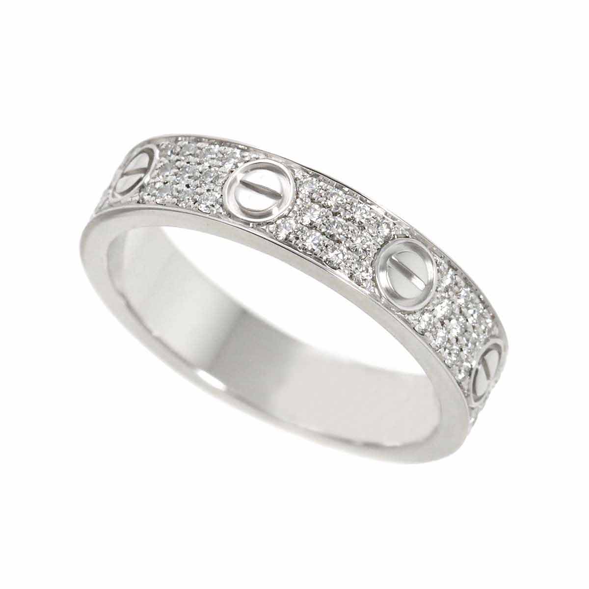 Mini Love Ring Full Pave Diamond 18K WG 750 size52 6(US)