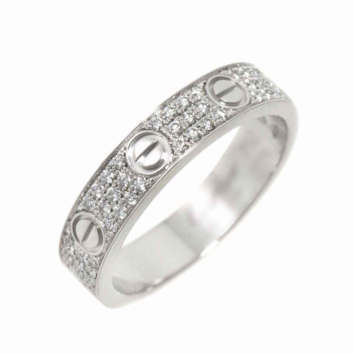 Mini Love Ring Full Pave Diamond 18K WG 750 size52 6(US)