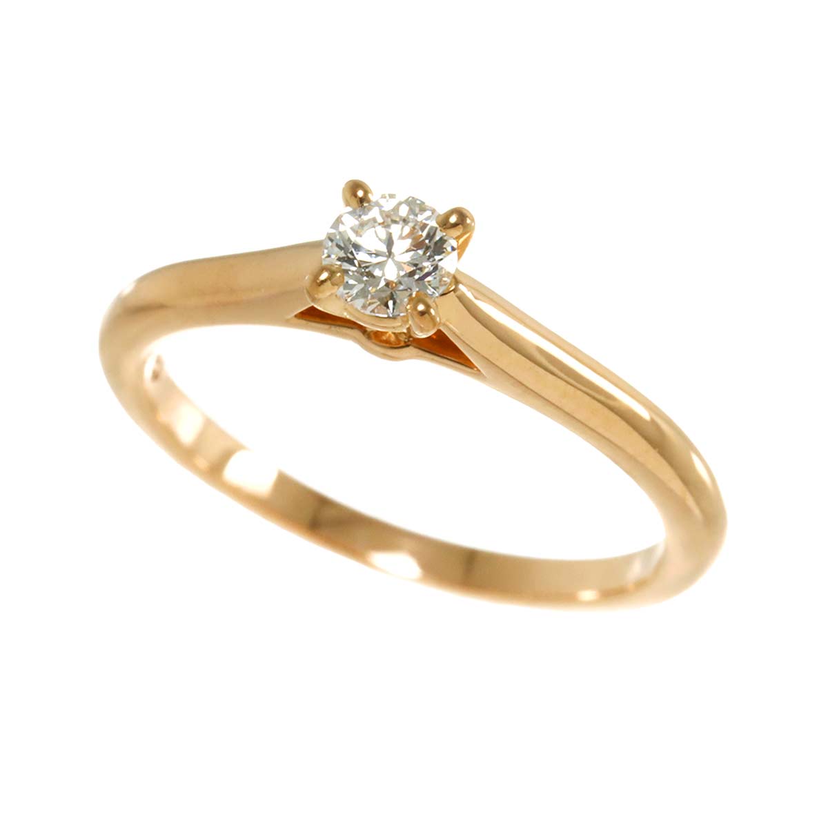 Diamond 0.23ct D/VVS2/EX Ring 18K PG size51 5.5-5.75(US)