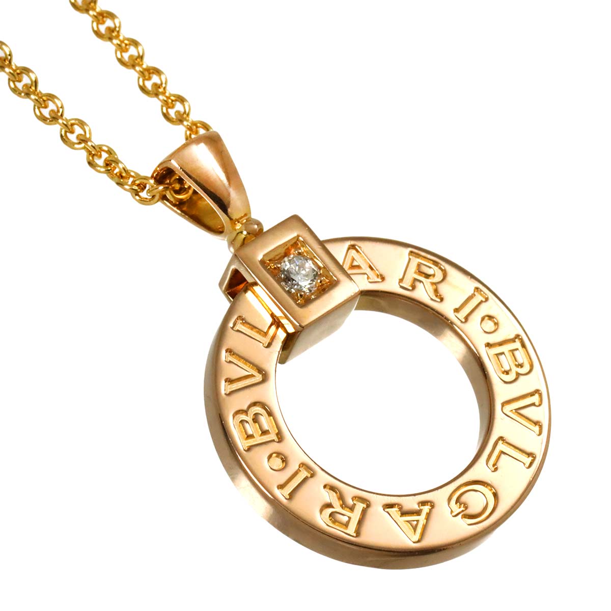 BVLGARI BVLGARI Diamond Necklace 18K Pink Gold 750