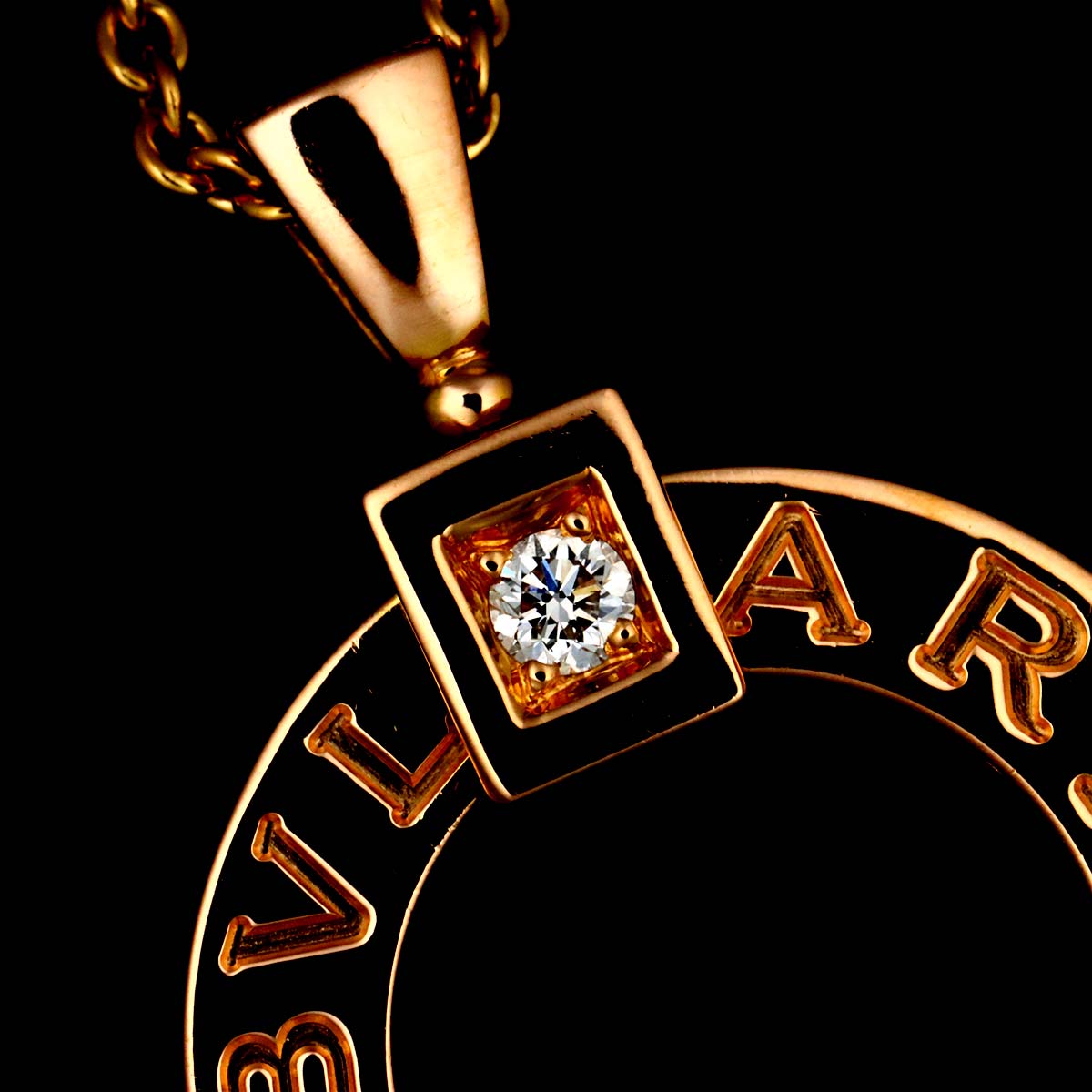 BVLGARI BVLGARI Diamond Necklace 18K Pink Gold 750