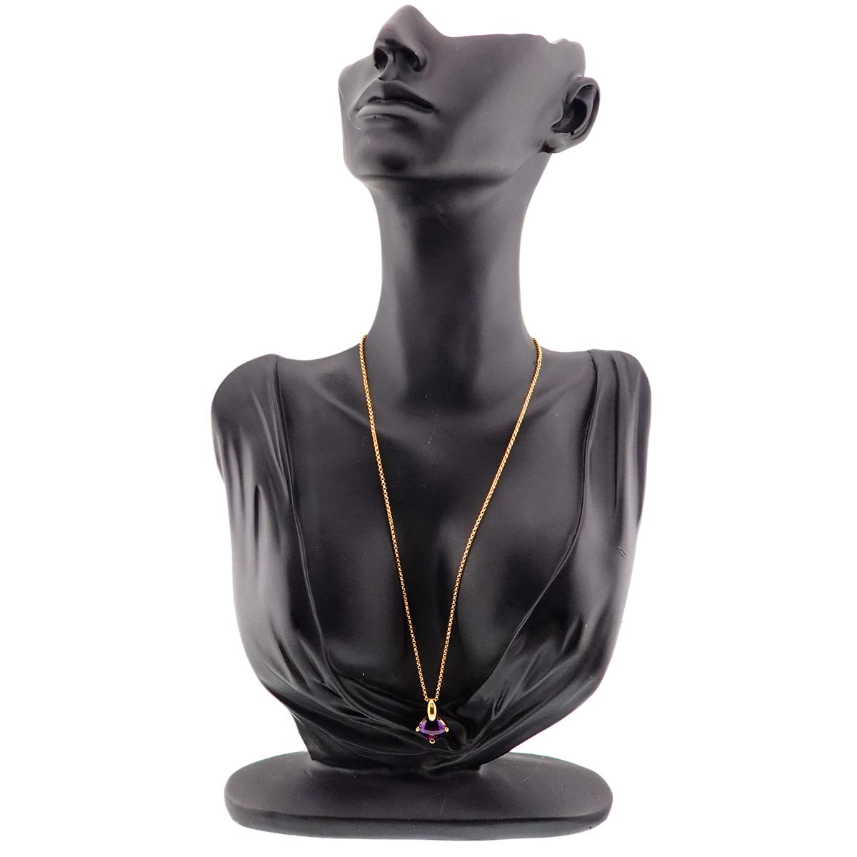 Amethyst 3.80ct Necklace 18K YG 750