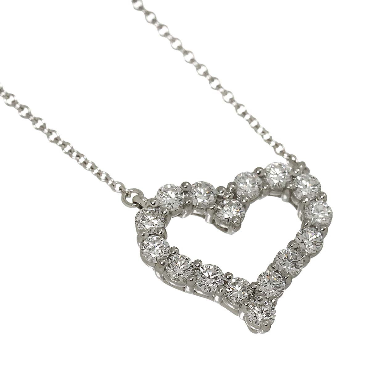 Sentimental Heart Diamond Necklace Platinum