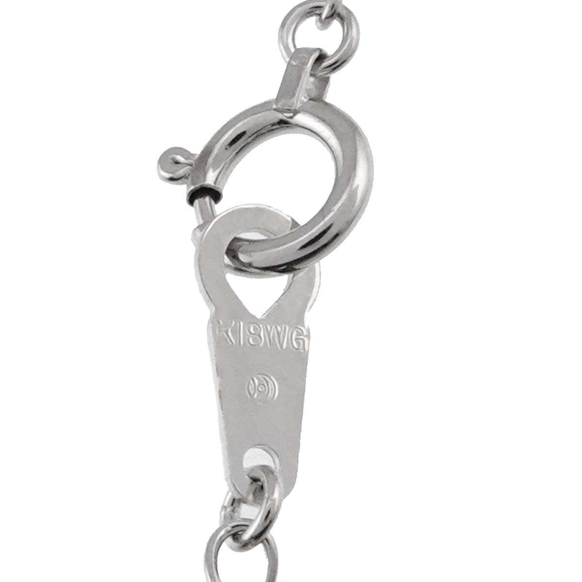 Akoya Pearl 7.3mm Diamond 0.01ct Necklace 18K WG 750