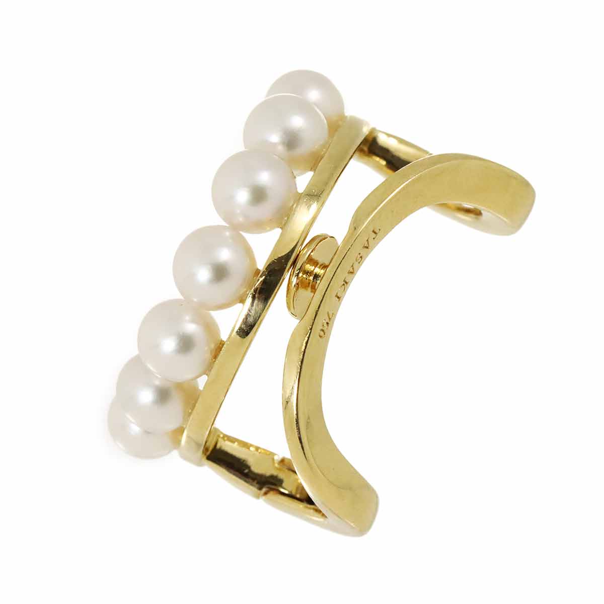 Danger Plus Akoya Pearl Earring 18K YG 750 One Piece only