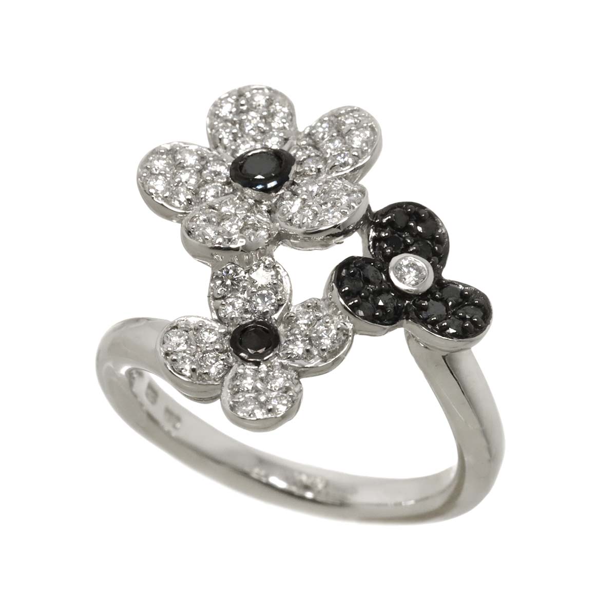 Diamond 0.44ct/0.11ct Ring 18K WG 750 Size5.25(US)