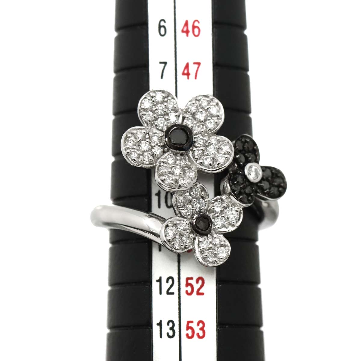 Diamond 0.44ct/0.11ct Ring 18K WG 750 Size5.25(US)