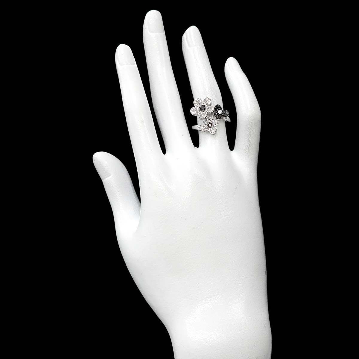 Diamond 0.44ct/0.11ct Ring 18K WG 750 Size5.25(US)