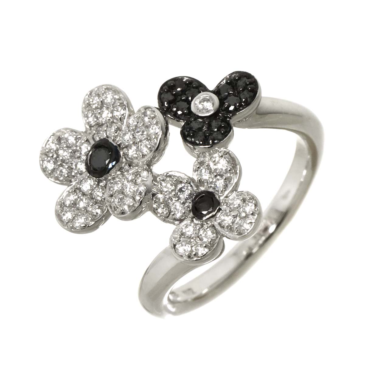 Diamond 0.44ct/0.11ct Ring 18K WG 750 Size5.25(US)