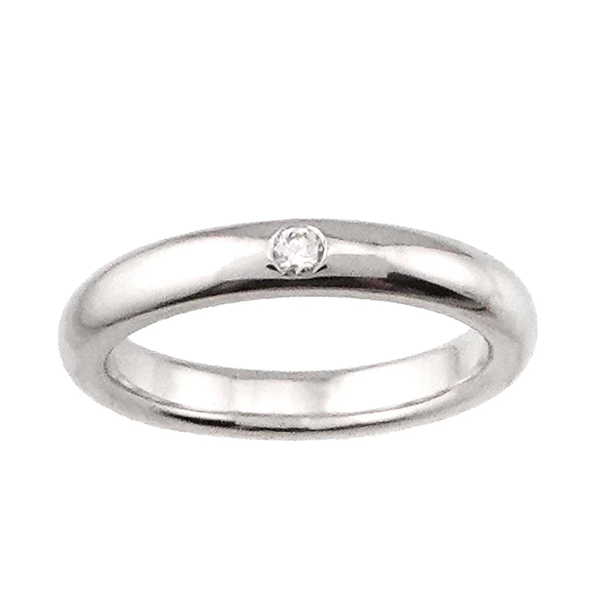Stacking Band Ring Diamond 1P Platinum Size3-3.25(US)