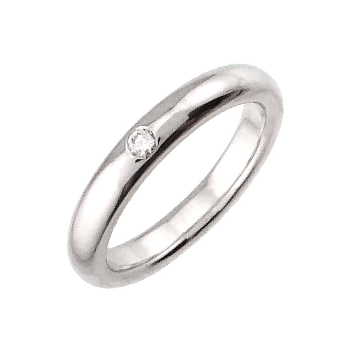 Stacking Band Ring Diamond 1P Platinum Size3-3.25(US)